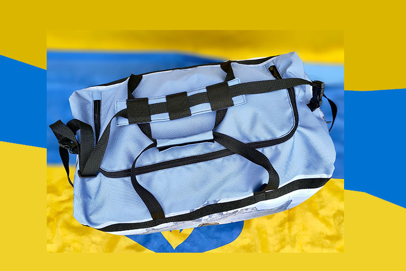 Сумка спортивна Тріп «російський військовий корабель іди нахй» (марка)1