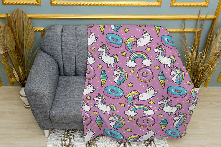 Єдиноріг,-морозиво,-веселка.-Патерн