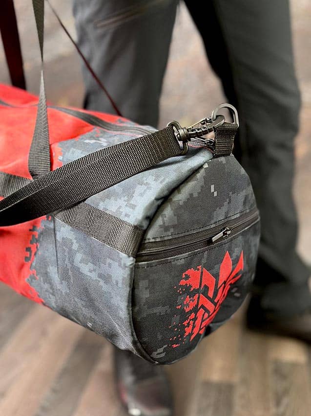 Сумка спортивна Тубус «Упа. Піксель» червона6