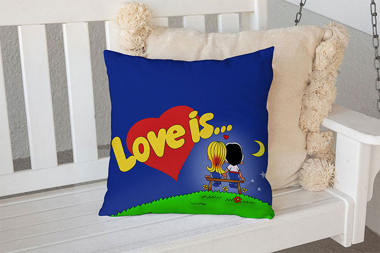 Декоративна подушка «Love is…»