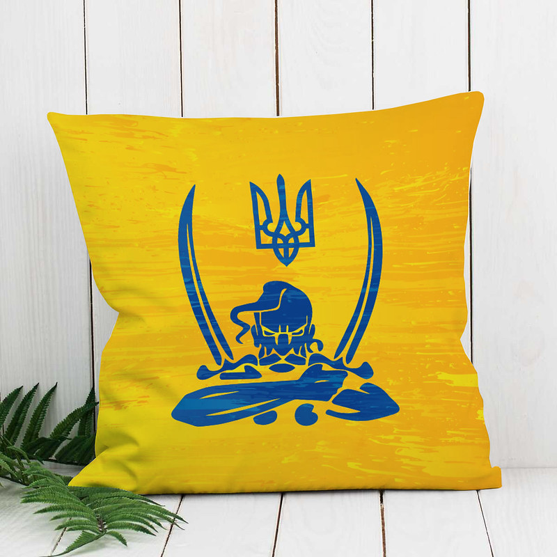 Декоративна подушка «Козак» жовта