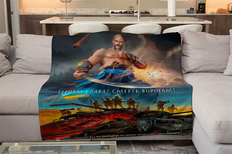 Плед «Козак з військовими»