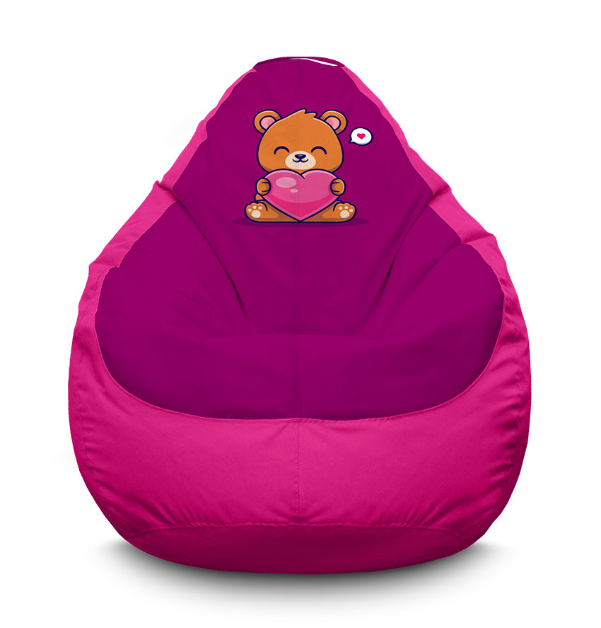 Крісло мішок Ведмедик з серцем. Oxford
