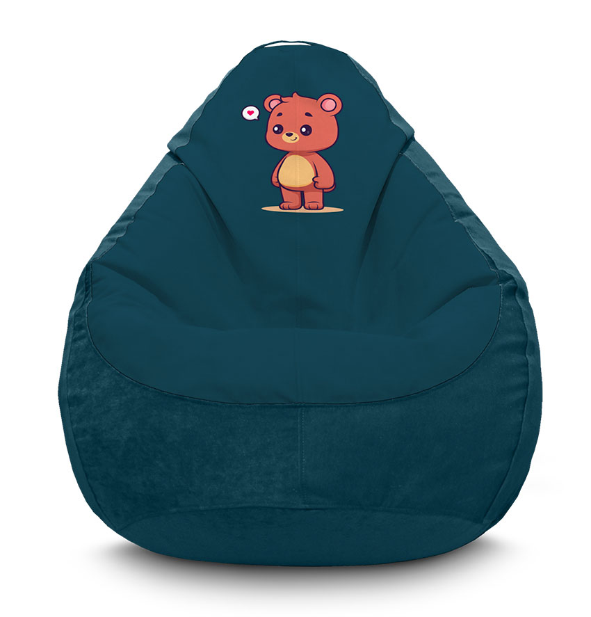 Крісло мішок Закоханий ведмедик. Flock