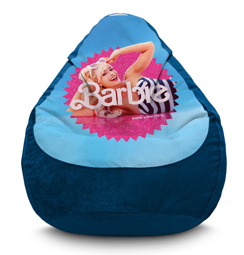 Крісло мішок Барбі на пляжі. Flock