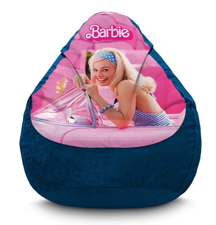 Крісло мішок Барбі в машині. Flock