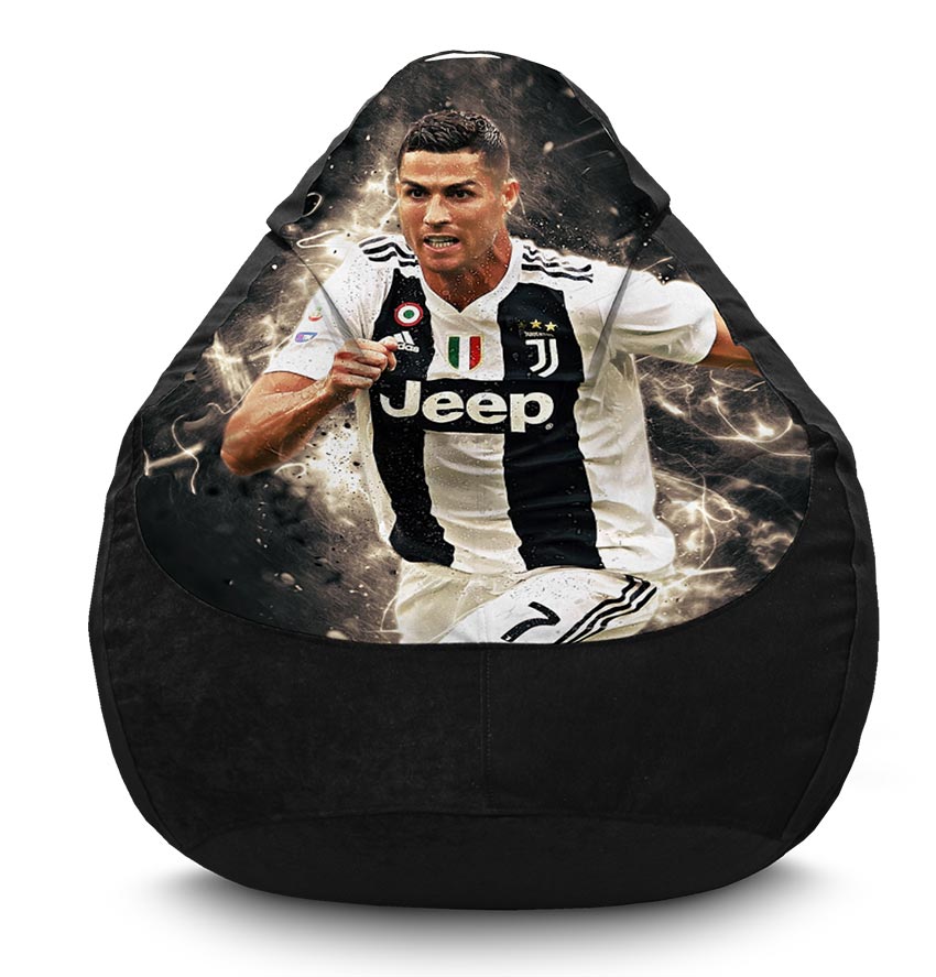 Крісло мішок «Кріштіану Роналду (Cristiano Ronaldo)» Flock чорний