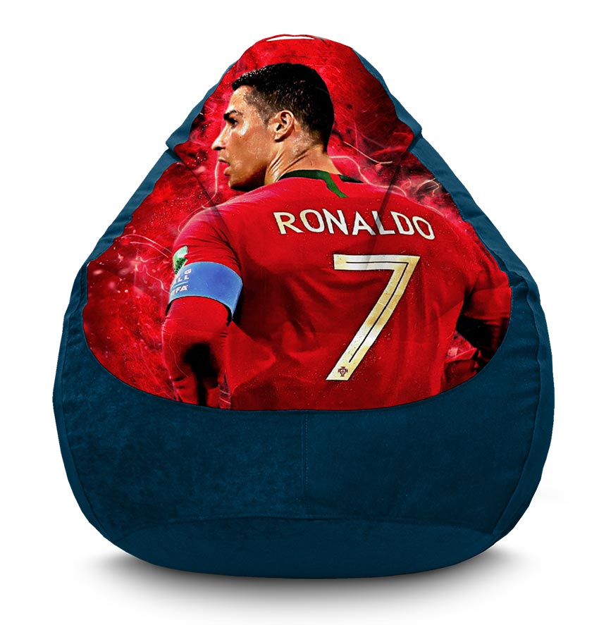 Крісло мішок «Кріштіану Роналду (Cristiano Ronaldo)» Flock темно-синій