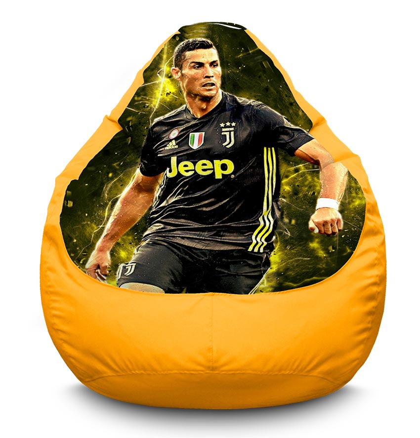 Крісло мішок «Кріштіану Роналду (Cristiano Ronaldo)» Oxford жовтий