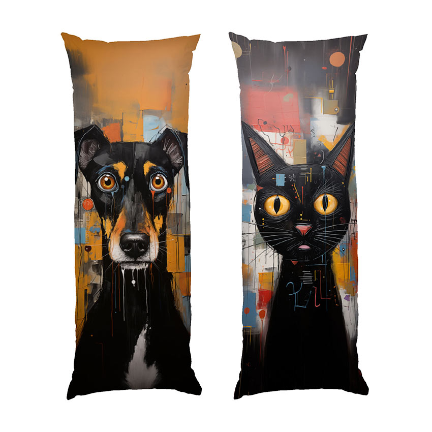 Абстракція. Кіт та пес. Abstraction cat and dog