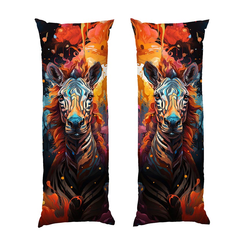 Ескіз кольорової зебри. Multicolour zebra sketch