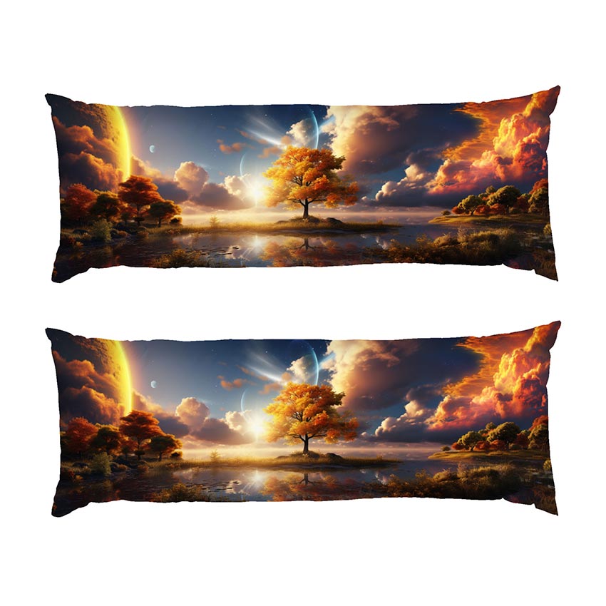 Пейзаж з жовтим деревом. Yellow tree