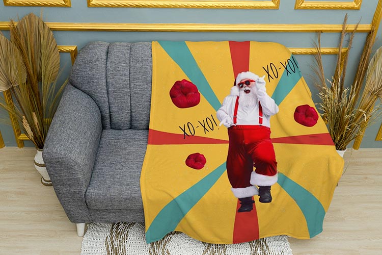 Плед «Модний Санта. Santa Claus»