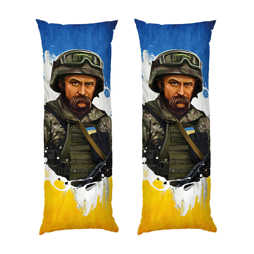 Тарас Шевченко. Воїн. Синьо-жовтий фон. Taras Shevchenko