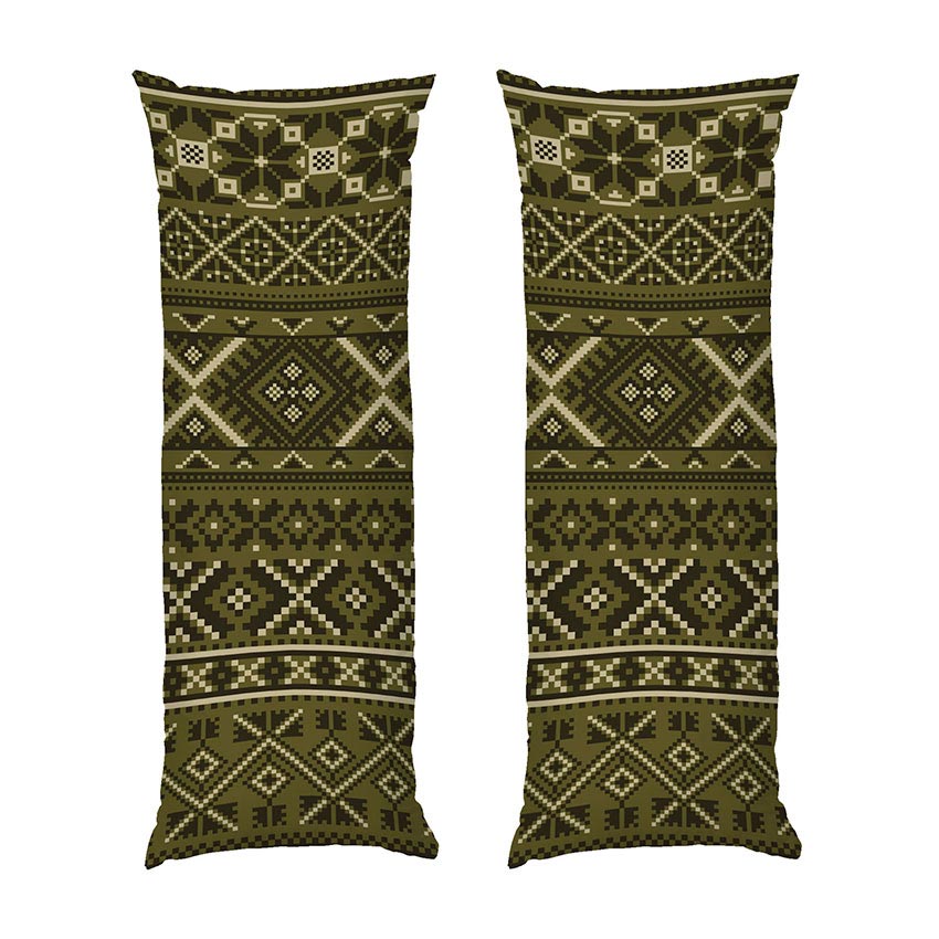 Український орнамент. Вишиванка. Олива (хакі)