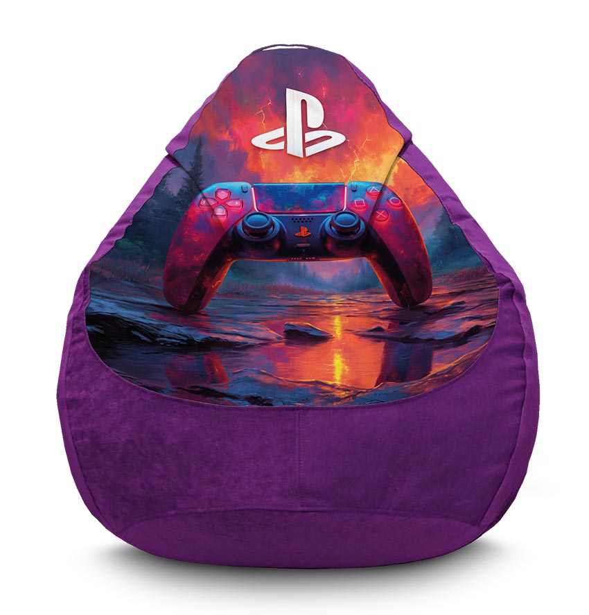 Sony Playstation. Фіолетовий геймпад. Purple gamepad