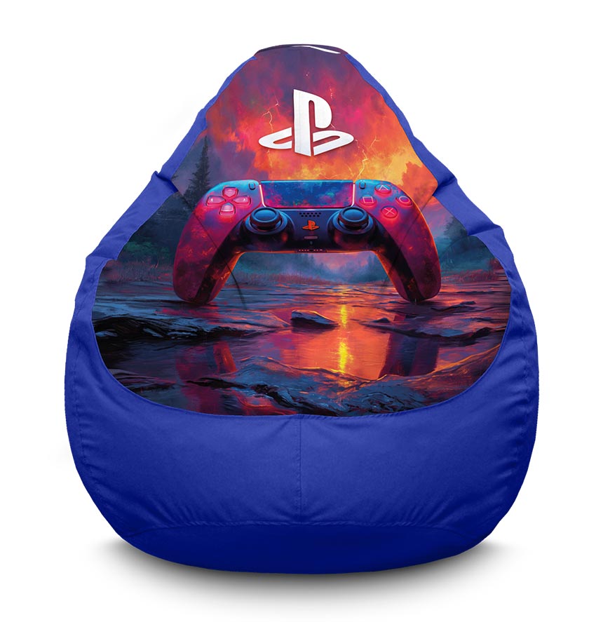 Sony Playstation. Синій геймпад. Blue gamepad