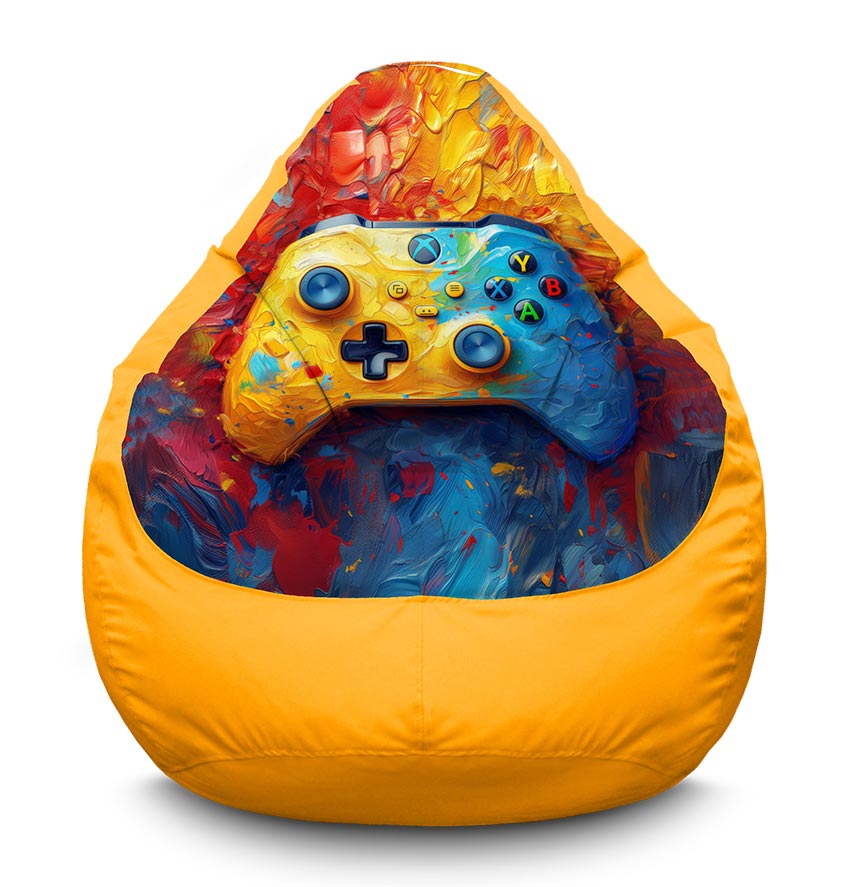 XBOX.-Жовто-блакитний-геймпад