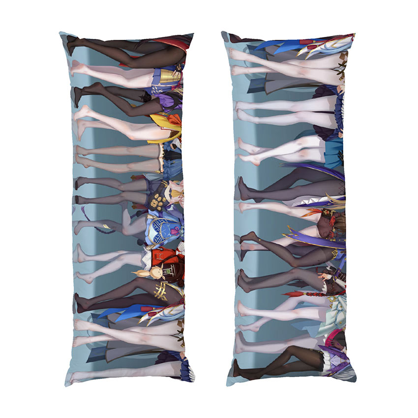 Дакімакура подушка для обіймів «Первісний Бог. Дівчата в колготках. Genshin Impact. Girls in tights»