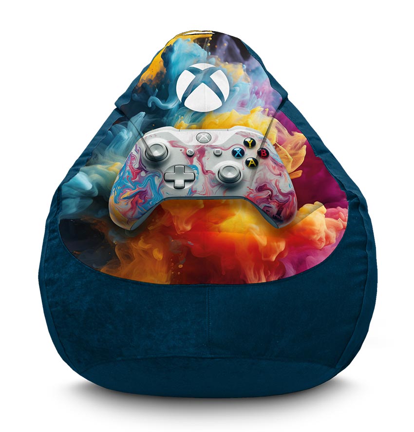 Крісло мішок «XBOX. Геймпад на яскравому фоні. Gamepad on a bright background. Flock»