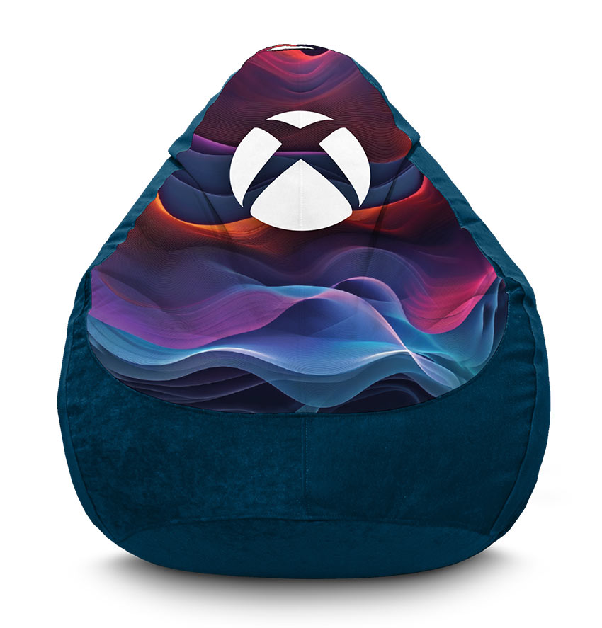 Крісло мішок «XBOX. Лого на абстрактному фоні. Logo on an abstract background. Flock»