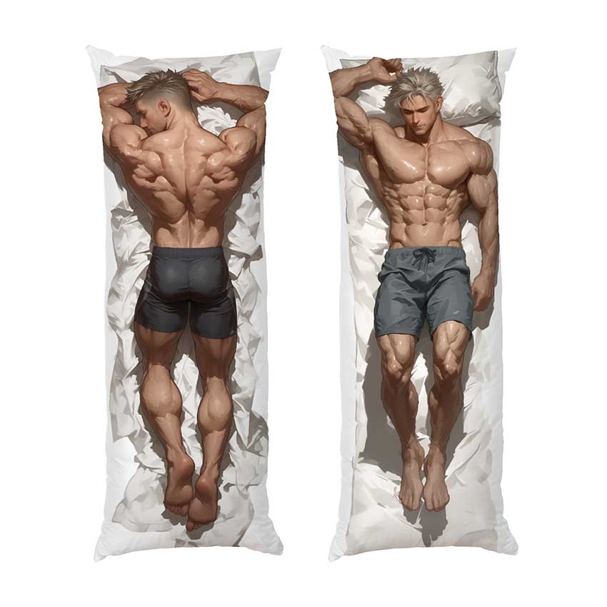 Аніме стиль. Мускулистий чоловік. Anime style. Muscular man