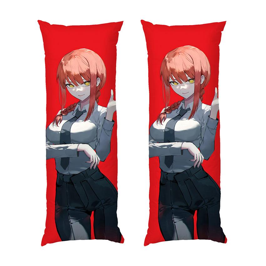 Макіма-на-червоному-фоні.-Людина-бензопила.-Makima-on-the-red-background.-Chainsaw-man