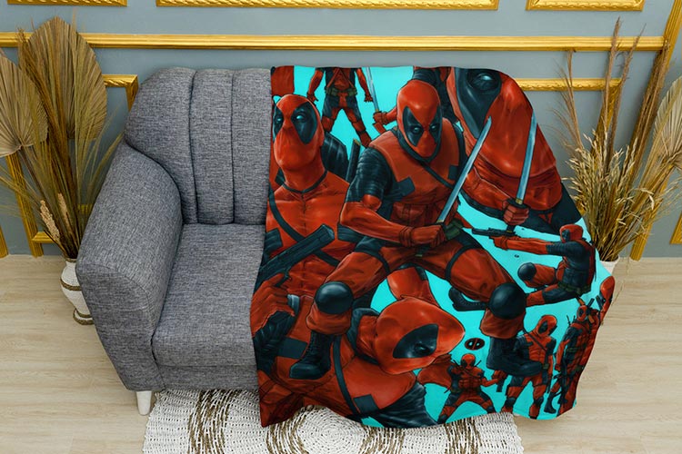 Плед «Дедпул. Паттерн. Deadpool. Pattern»