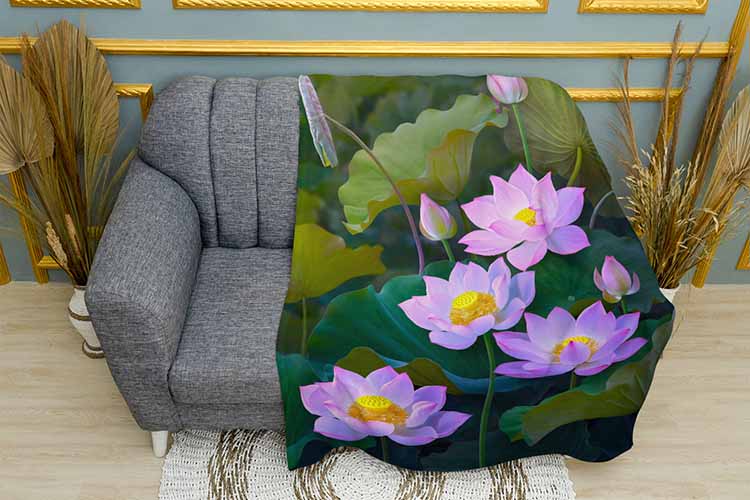 Плед «Милі лотоси. Cute lotuses»