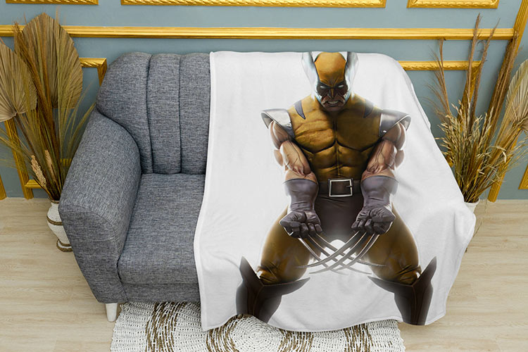 Плед «Росомаха. Гострі кігті. Персонаж. Wolverine. Sharp claws. Character»