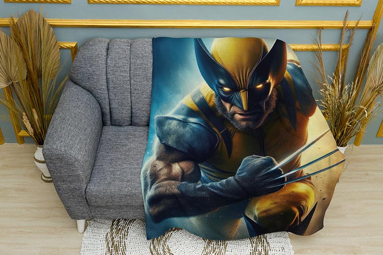 Плед «Росомаха. Персонаж. Марвел. Wolverine. Character. Marvel»