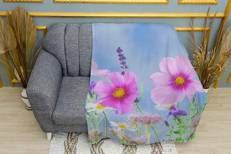 Плед «Рожева космея. Cute pink flowers»