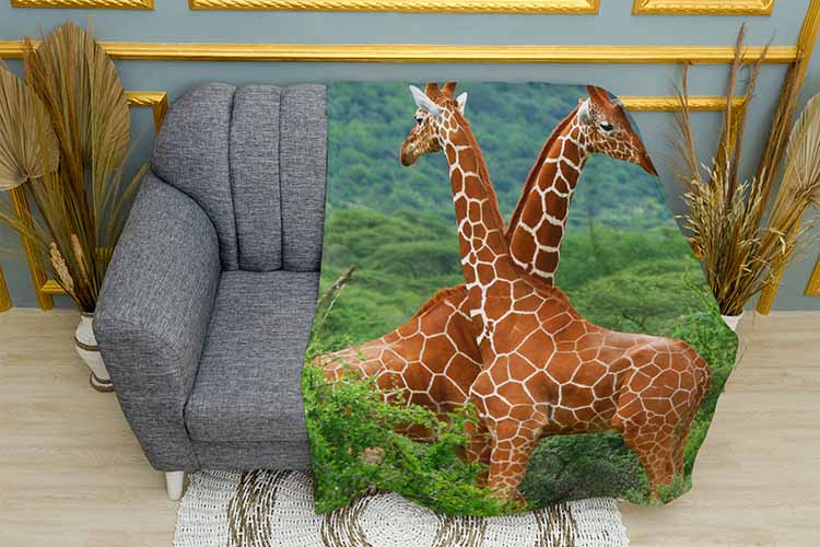 Плед «Закохані жирафи. Giraffes in love»
