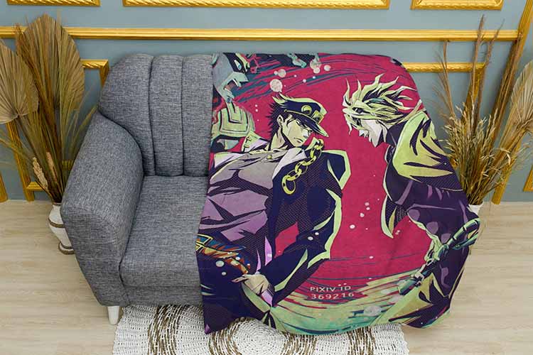Плед «ДжоДжо та Діо. Химерні пригоди ДжоДжо. Jojo and Dio. JoJo's Bizarre Adventure»