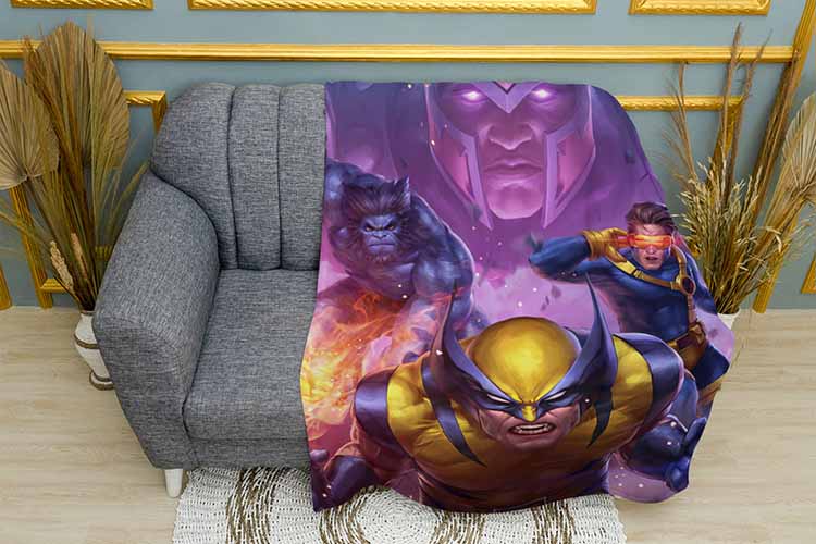 Плед «Люди Ікс. Супергерої. Малюнок. Х-Men. Superheroes. Art»