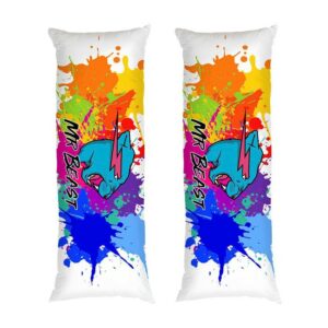 Дакімакура подушка для обіймів «Містер Біст. Вибух фарб. MrBeast. Color Explosion»