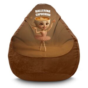Кресло мешок «Балерина Капучина. Мем. Ballerina Capuchina. Meme. Flock»