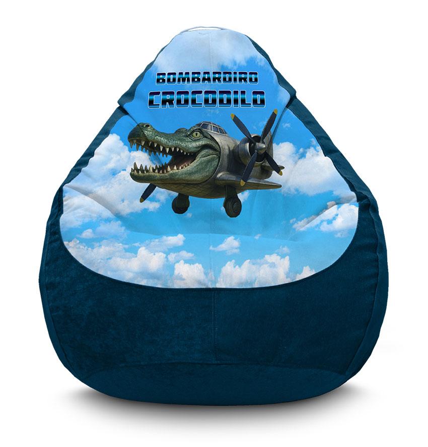 Крісло «Бомбардиро Крокодило. Монстр у небі. Bombardiro Crocodilo. Sky Monster. Flock»