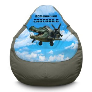 Кресло мешок «Бомбардиро Крокодило. Монстр в небе. Bombardiro Crocodilo. Sky Monster. Oxford»
