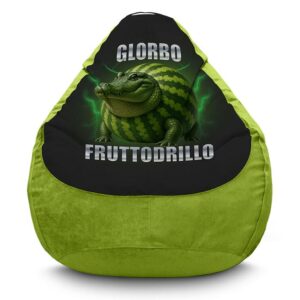 Кресло мешок «Глорбо Фруттодрилло. Мемный зверь. Glorbo Fruttodrillo. Meme Beast. Flock»