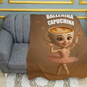 Плед «Балерина Капучина. Мем. Ballerina Capuchina. Meme»
