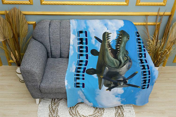 Плед «Бомбардиро Крокодило. Монстр у небі. Bombardiro Crocodilo. Sky Monster»