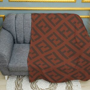Плед «Фенді. Червоний патерн. Fendi. Red Pattern»