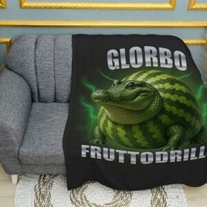 Плед «Глорбо Фруттодрілло. Мемний звір. Glorbo Fruttodrillo. Meme Beast»