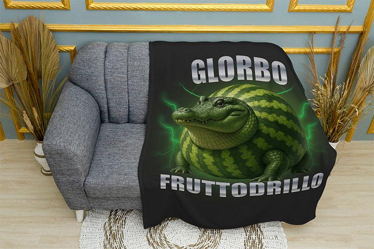 Плед «Глорбо Фруттодрілло. Мемний звір. Glorbo Fruttodrillo. Meme Beast»