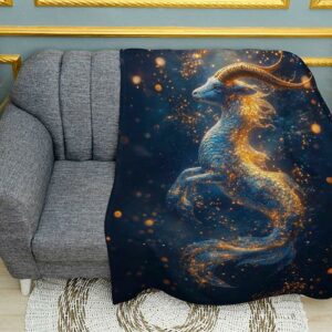 Плед з принтом Козоріг. Знаки Зодіаку. Capricorn. Zodiac Signs