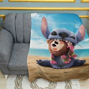 Плед «Ліло і Стіч. Пляжний Стіч. Lilo and Stitch. Beach Stitch»