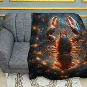 Плед з принтом Рак. Знаки Зодіаку. Cancer. Zodiac Signs