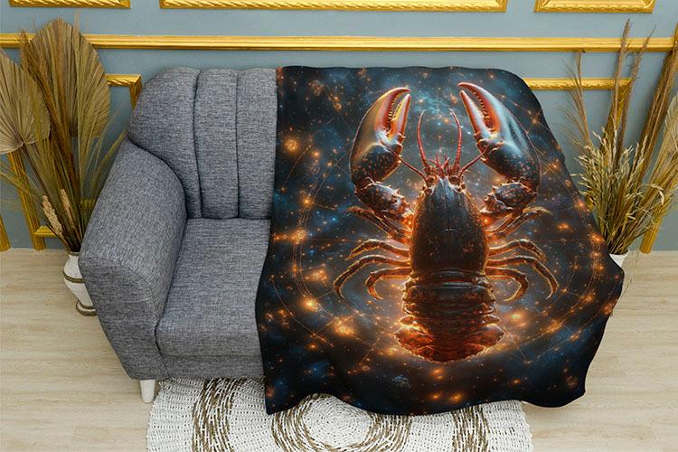 Плед «Рак. Знаки Зодіаку. Cancer. Zodiac Signs»
