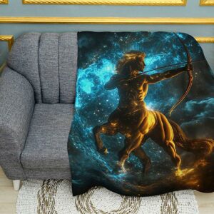 Плед з принтом Стрілець. Знаки Зодіаку. Sagittarius. Zodiac Signs